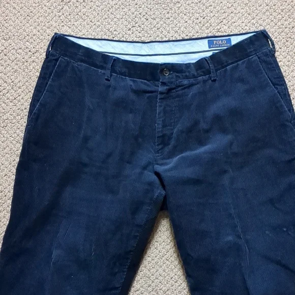 Polo Navy Corduroy Eclectic Grandpa Trousers 38 X 30 - Picture 9 of 11